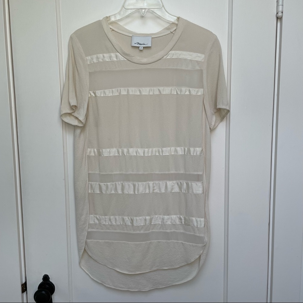3.1 Phillip Lim cream silk tunic